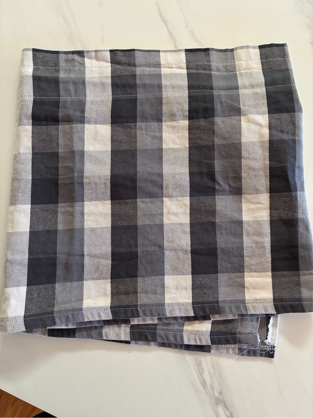 Black and White Buffalo Check Cotton Napkin or Kitchen Towel